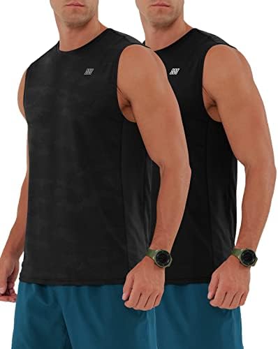 חולצות שרירים לגברים של Ododos UPF 50+ גופייה באימון כושר יבש ללא שרוולים