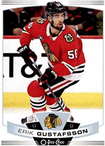 2019-20 O-Pee-Chee 164 אריק גוסטפסון שיקגו בלקוהוקס NHL כרטיס מסחר בהוקי