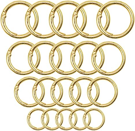 Maydahui 40 יחידים אביב o טבעת סגסוגת אבץ קליפ אביב 4 גודל זהב קרבינר עגול וו טבעת טבעת טבעת טבעות טבעות