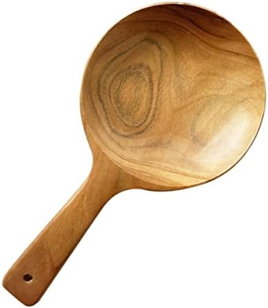צלחת בוקי קוריאנית קוזינסטית, צלחת כף יד של בוקי, צלחת כף מעץ עם סגנון קוריאני ידית, כלי שולחן מעץ טיק