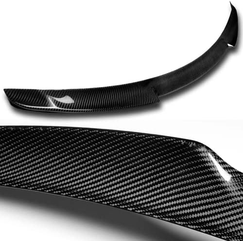 HK5 שחור אמיתי סיבי פחמן V בסגנון מכסה תא המטען האחורי של מכסה ספוילר תואם לשנים 2015-2020 Acura