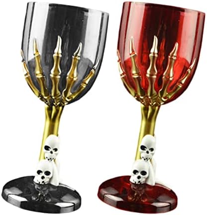 צעצוע פלסטיק יין משקפיים 2 יחידות ליל כל הקדושים גולגולת טופר ליל כל הקדושים גולגולת גביע ליל כל הקדושים