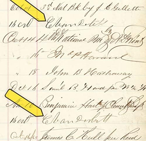 קומודור קורנליוס ונדרבילט חתם פעמיים על בעלי מניות של חברת הרכבת של נהר ההדסון, שגם הם חתמו על