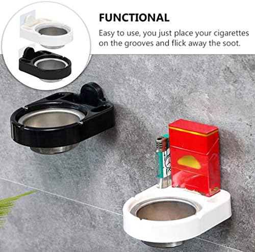 Besportble 2 pcs קיר רכוב מחזיק סיגריות לאמבטיה לשירותים משרדים ביתיים שחור לבן שחור לבן