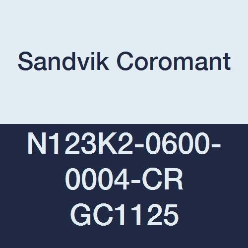 סנדוויק קורומנט קורוקוט 2-קצה קרביד מפנה הכנס, 123, שובר שבבים, כיתה ג '1125, ציפוי רב שכבתי, נ123 ק2-0600-0004-קרן,