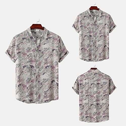 חולצות שמלת שרוול קצרה של Xiloccer של גברים כפתור שרוול קצר למעלה חולצות הוואי הטובות ביותר לגברים