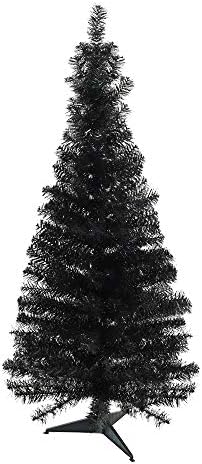 4 'x 24 טינסל שחור דק עץ חג המולד מלאכותי - לא