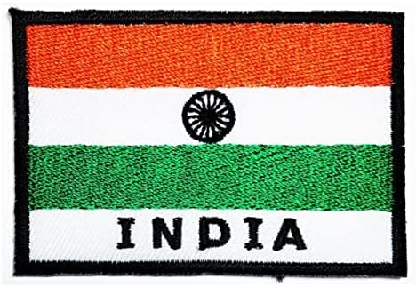 קליינפלוס 1.7 על 2.6 אינץ'. הודו דגל תיקון המדינה דגל סמל אחיד לתפור ברזל על תיקוני אופנה אבזר מלאכת פרויקטים