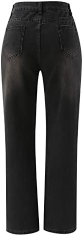 מכנסיים לנשים גודל 20 רטרו ג 'ינס נשים מכנסיים גבוהה מותן רחב רגל מכנסיים גבוהה רחוב ג' ינס