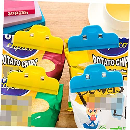 Bestonzon 8 PCS גאדג'ט הערה איטום קליפים מחזיק לחות טריים צבע פלסטיק הוכחת צבע מזון אקראי אחסון מטבח שמור על