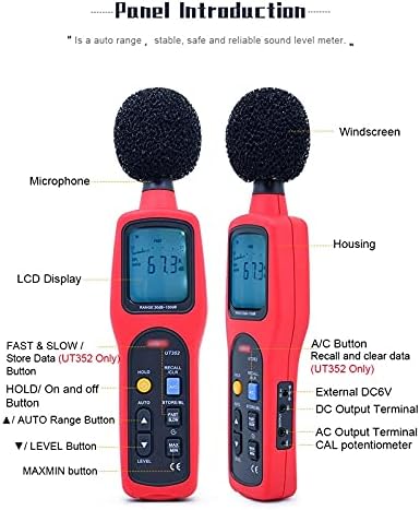 BHVXW 3digital בודק רעש רמת צליל מטר 30-130dB ניטור דציבלים יש משקלים של תדר A&C/קצב מדגם