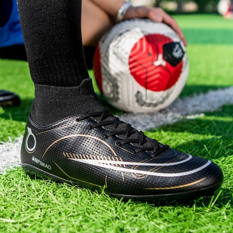 גברים של כדורגל מגפי מקצועי גבוהה למעלה נעלי כדורגל חיצוני מקורה נוח אתלטי נעל