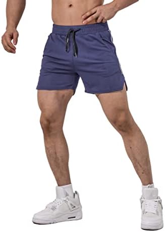 Maikanong Mens מותאם לרשת 5 מכנסיים קצרים אתלטים, מכנסי אימון קצרים, מכנסי כושר יבש מהירים קלים עם