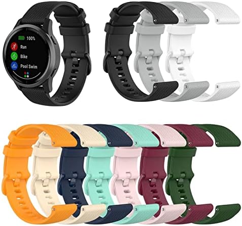 RORFFK 20 ממ צמיד רצועת כף היד עבור TICWATCH E עבור Garmin Venu עבור Forerunner 645 Silicone Smartwatch Watchband