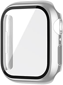 מארז קשה אלקטרוליטי עם מגן מסך זכוכית מובנה עבור Apple Watch - 44 ממ