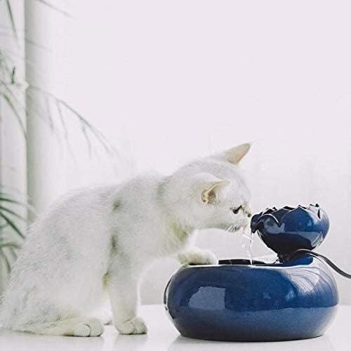Simwa מתקן מים חיות מחמד חתול מזרקת מים שתייה, 1.2 ליטר מזרקות מים מחמד קרמיקה לחתולים וכלבים, מתקן מים