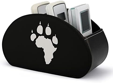 Lion Paw Paw מודפס טלוויזיה מודפסת מארגן מרחוק מחזיקי בקרת קופסאות PU עור 5 תאים מיכל אחסון