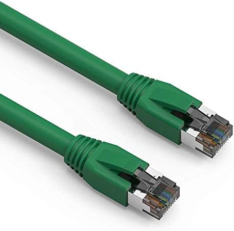 Accl ​​50ft Cat.8 S/FTP Ethernet Network Cable ירוק 24AWG, 1 חבילה
