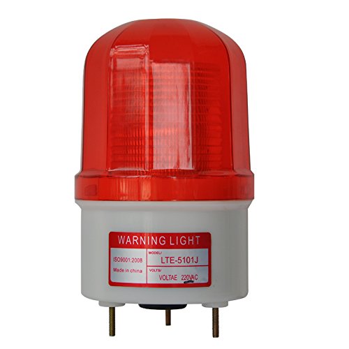 LTE-5101J DC24V אורות אזהרת אזהרה ואור 3W LED בורג איתות סטרוב מהבהב רכוב עם צליל זמזם 90dB סוג חוט