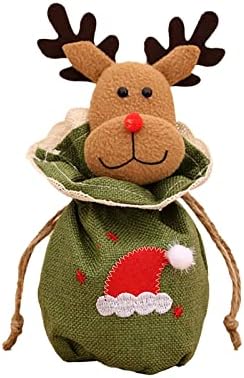שיוס חג המולד קישוט 2022 חג המולד בובות שקיות סוכריות שקיות חגיגי שרוך שקיות מתנות סנטה ילדים מילוי מיכל שקיות