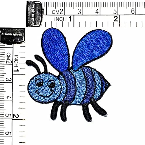 קריקטורה ילדי ילדים קטן חרקים כחול דבורה ברזל על תיקוני פעילויות רקום לוגו להלביש מעילי חולצות אביזרי