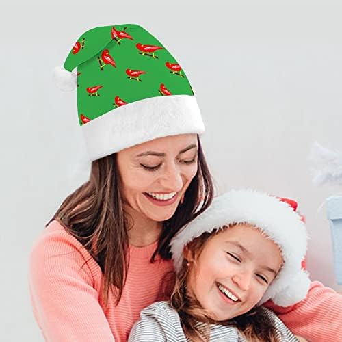 ציפור צפון מצחיק חג המולד כובע סנטה קלאוס כובעי קצר קטיפה עם לבן חפתים עבור חג המולד חג מסיבת אספקת קישוט
