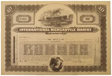 אוצר גורואים טיטאניק המניה תעודה 1912 לבן כוכב קו ימי דקור בית משרד קיר אמנות