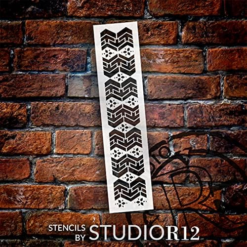 ערבי פסיפס עץ עם כוכב להקת סטנסיל על ידי סטודיו12 / מלאכת עשה זאת בעצמך דפוס בית תפאורה / צבע עץ