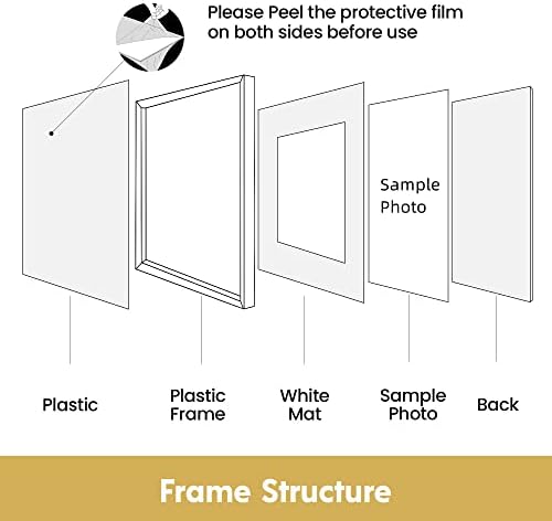 מסגרת תמונה של AEJVW סט של 5 - מסגרות תמונה קלות ויציבות מסגרות קולאז 'עיצוב קיר, קיר רב -תכליתי ומסגרות צילום