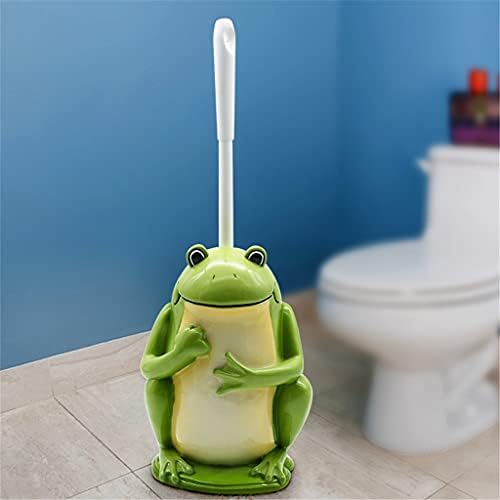 מברשת אסלה יצירתית צפרדע חמודה מחזיק מברשת שירותים בסיס שרף בית מלונות ציוד שירותים