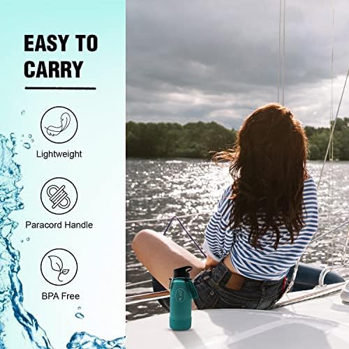 בקבוק מים חיי סירה - בקבוק מים מבודד נירוסטה לשימוש חוזר - BPA אטום דליפה ללא נסיעות, ספורט, חדר כושר