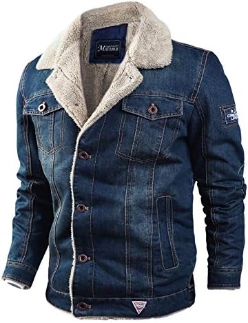 מעילי ג'ינס חמים של פליס מעבה את מעיל הז'ק של ז'אן ג'ין גברים טייס מזדמן מעיל מעיל