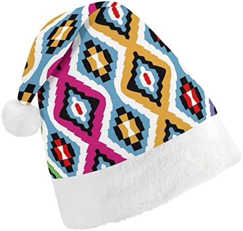צבעוני אתני מרקם חג המולד כובע רך קטיפה סנטה כובע מצחיק כפה עבור חג המולד לשנה חדשה חגיגי מפלגה