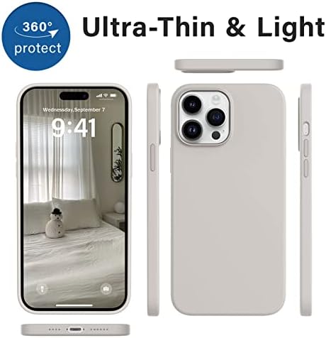 AOTESIER iPhone 14 Pro Max Thone Case, Premium Liquld Silicone, מגן אטום הלם בגוף מלא, רירית מיקרופייבר