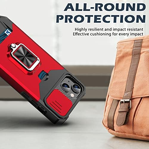 מארז ארנק Diygody לאייפון 14 Pro Max Case עם מכסה המצלמה & kickstand, חריץ כרטיסי העיצוב של עדשות השקופ