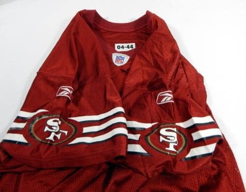 2004 משחק סן פרנסיסקו 49ers ריק הונפק אדום ג'רזי 44 DP34675 - משחק NFL לא חתום בשימוש בגופיות