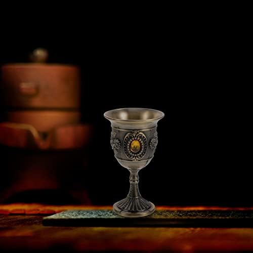 מרגריטה משקפיים מתכת גביעי יין אירופאי מימי הביניים יין כוס בציר יין גביע בולט יין משקפיים משקאות כוס ספל