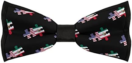 חידת דגל גברים של מראש קשור עניבות פרפר מתכוונן מודפס חידוש עניבה