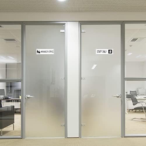 שלט מעבדה 9 x3 לבן - מקל עצמי מדבקות דלת מדבקות קיר למשרדים עסקים בבית