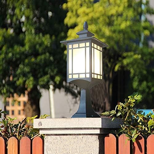LXXSH חדש בסגנון סיני פנורת קיר חיצונית חצר גן חצר מנורה נוף מנורה חיצונית מנורת מדשאה אטומה