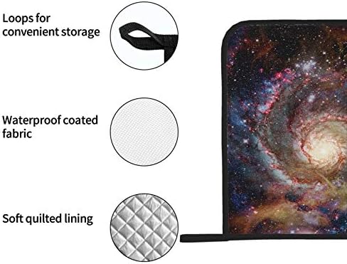 אלמנטים של Galaxy Nebula תמונה זו מרוהטת רפידות חמות למטבח עמיד בחום סט עמיד בסיר 2 PCS רפידות חמות