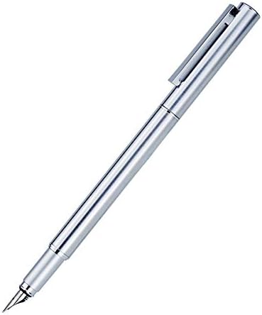 הונגדיאן 516 מזרקת נירוסטה מזרקת עט משובח, עיצוב קלאסי עם שמיר וכיס עט