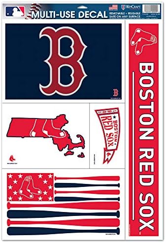 Wincraft MLB Boston Red Sox 15547010 Multi שימוש במדבקות, 11 x 17