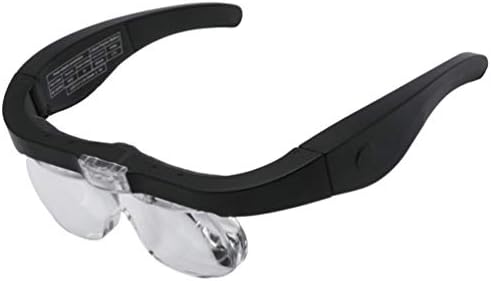 זכוכית מגדלת משקפיים הוביל מגדלת מגן עם אור לקריאת תכשיטנים מלאכות שעון אלקטרוני תיקון