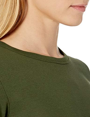 אמזון יסודות נשים רזה בכושר קצר שרוול צווארון עגול חולצה, חבילה של 2