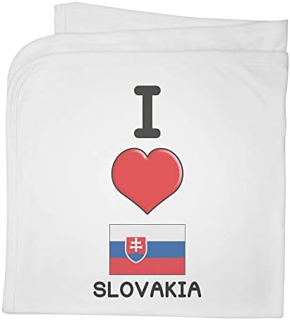 Azeeda 'אני אוהב סלובקיה' שמיכה / צעיף כותנה כותנה