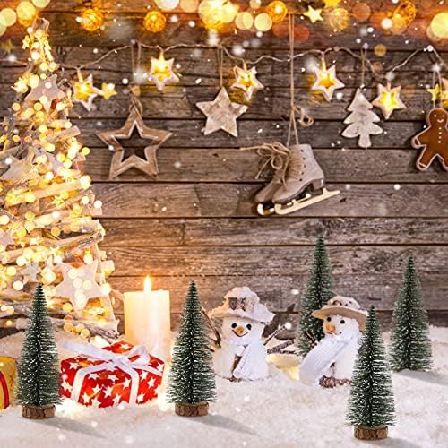 סימולציה של Wakauto מיני נוהרת עץ חג המולד עץ חג המולד מלאכותי נוהר שלג, עץ חג מולד מושלם לחג לחג לקישוט הבית