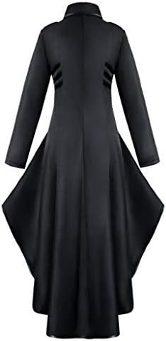 נשים שמלות רטרו כהות גותיות, מאריכות שולי שרוול ארוך גזע זנב מעילי זנב וינטג 'מימי הביניים גלישת מחוך
