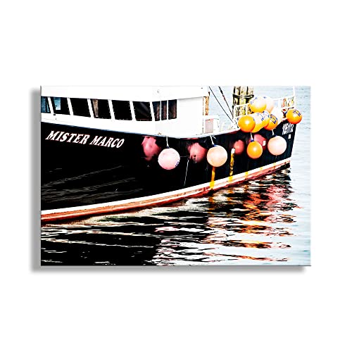 דיג סירת אמנות הדפסת עם צבעוני פגושים