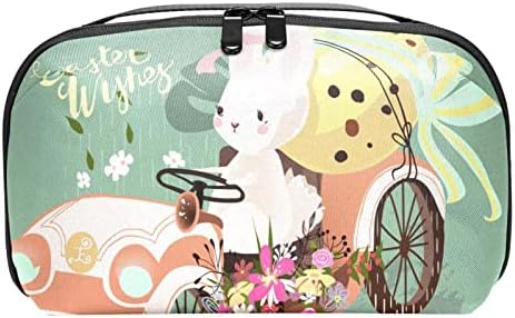 חמודמשמשיותארנבתנסיעהבצבעגלווקטור איפור תיק רוכסן פאוץ נסיעות קוסמטי ארגונית עבור נשים ובנות